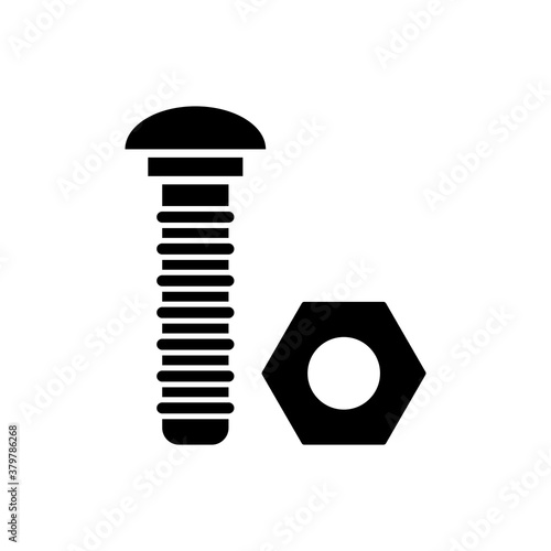 Screw Nut And Bolt Icon Design Vector Template Illustration