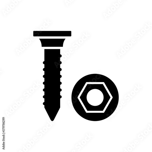 Screw Nut And Bolt Icon Design Vector Template Illustration