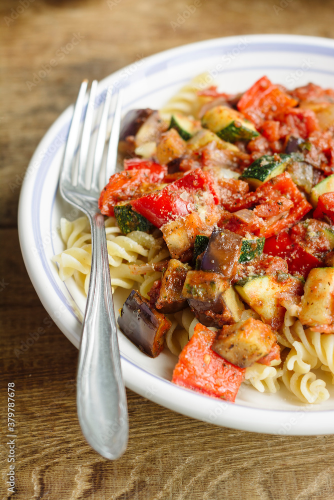 Ratatouille on Pasta Ratatouille on Pasta