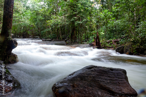 Suoi tranh phu quoc waterfall in the forest photo