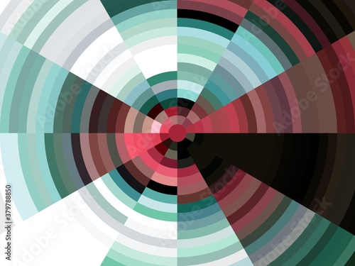 Pink black phosphorescent color wheel on a white