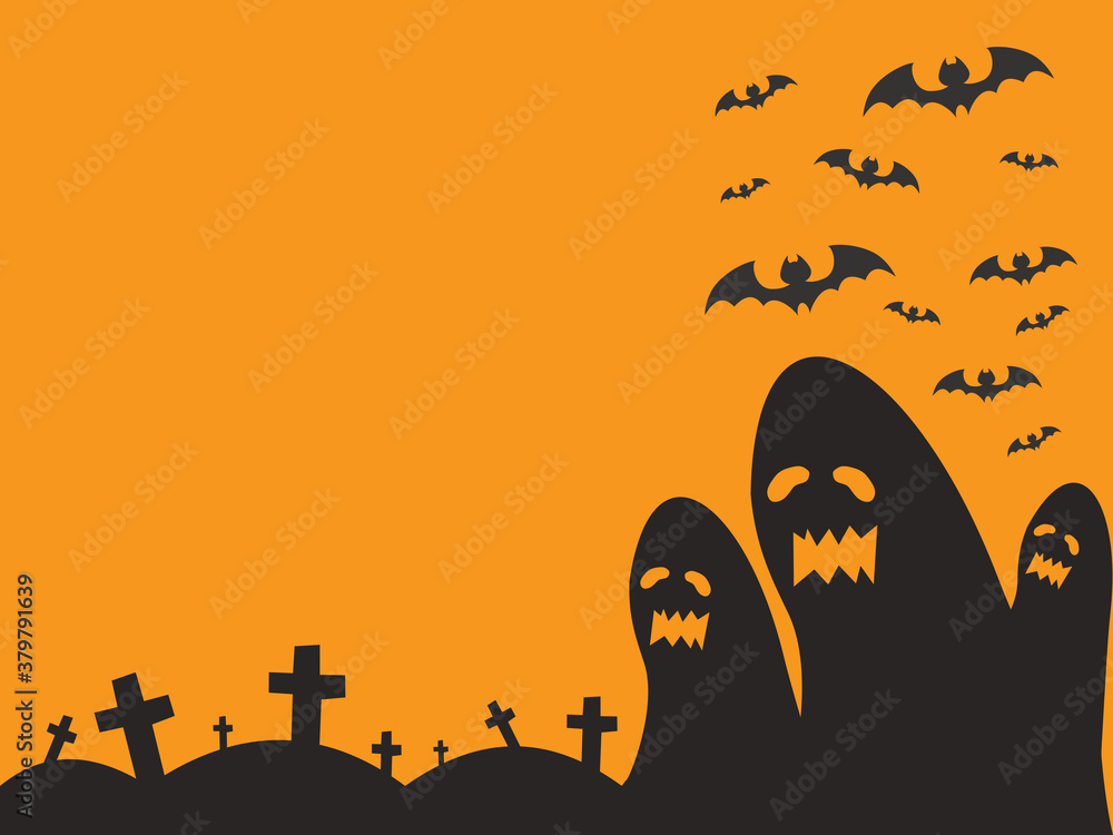 Happy halloween paty on october. vector illustration.