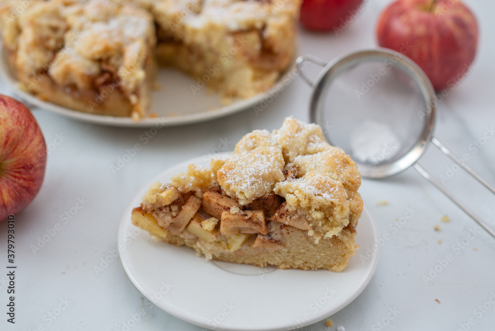 sweet home made apple pie with red apples and cinnamon sweet home made apple pie with red apples and cinnamon