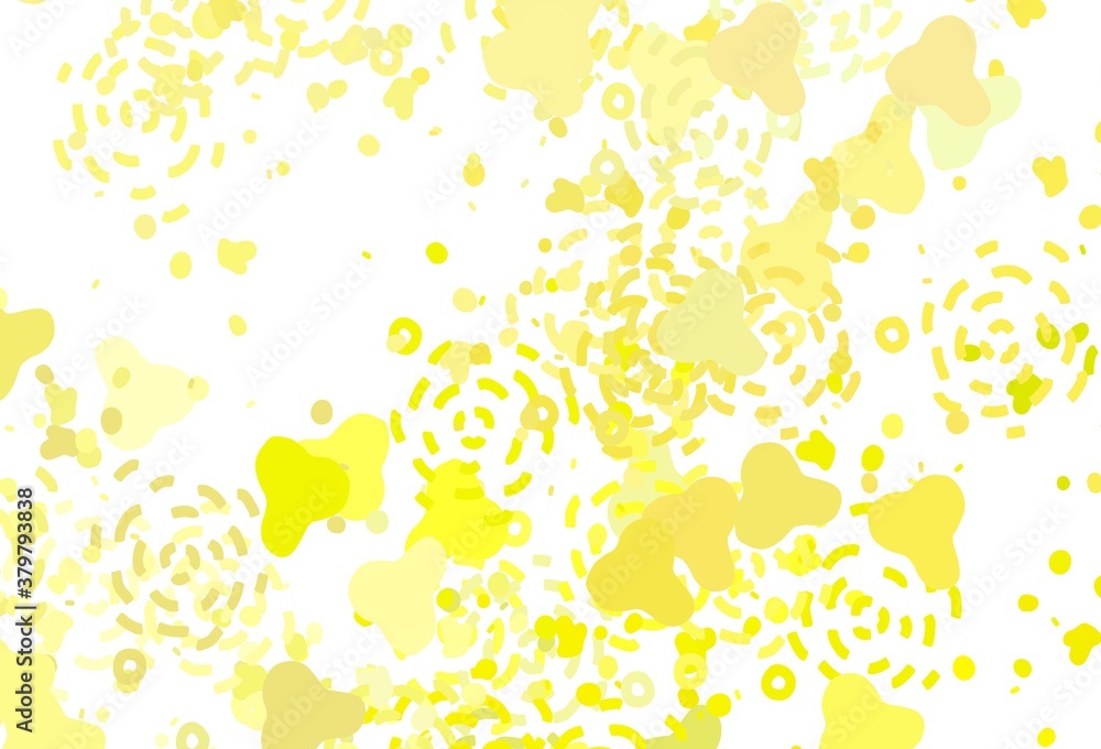 Light Yellow vector texture with abstract forms. Light Yellow vector texture with abstract forms.