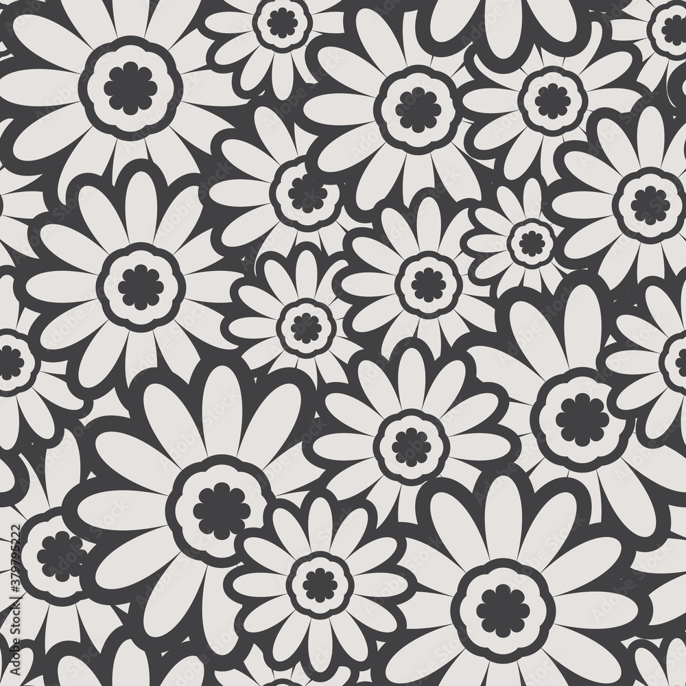 Seamless pattern with flowers. Floral illustration for print or textile. Seamless pattern with flowers. Floral illustration for print or textile.
