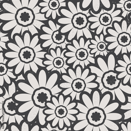 Seamless pattern with flowers. Floral illustration for print or textile.