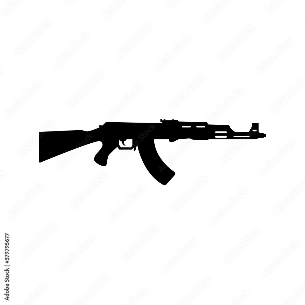 AK47 icon. Vector