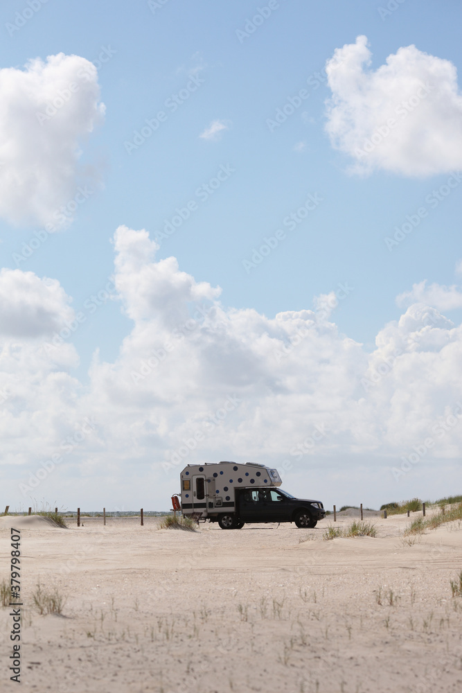 Cool camper on the beach Cool camper on the beach