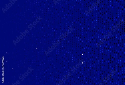 Dark BLUE vector background with bubbles.