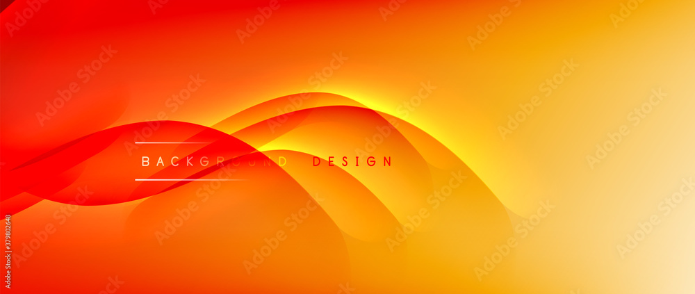 Fluid gradient waves with shadow lines and glowing light effect, modern flowing motion abstract background for cover, placards, poster, banner or flyer Fluid gradient waves with shadow lines and glowing light effect, modern flowing motion abstract background for cover, placards, poster, banner or flyer