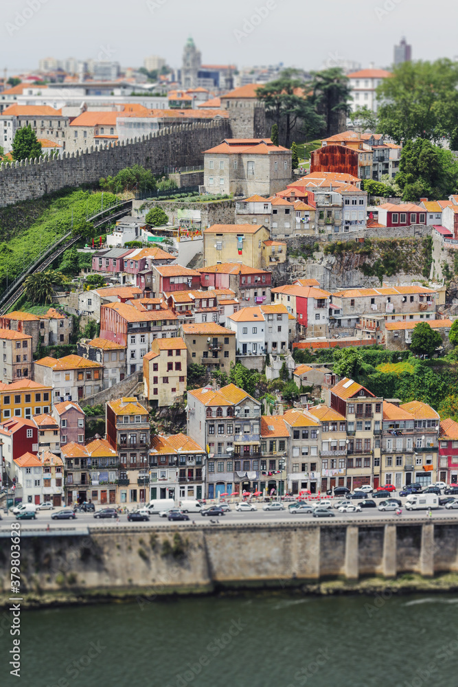 View of the Douro River and the historical Ribeira and Se District in Porto, Portugal. View of the Douro River and the historical Ribeira and Se District in Porto, Portugal.