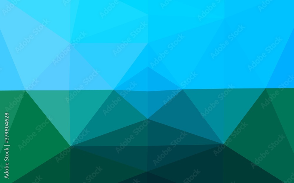 Light Blue, Green vector triangle mosaic template. Creative illustration in halftone style with gradient. New texture for your design. Light Blue, Green vector triangle mosaic template. Creative illustration in halftone style with gradient. New texture for your design.