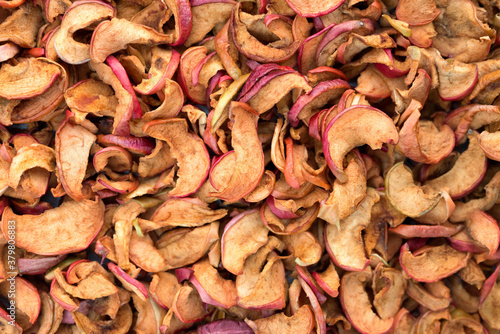 Dehydrated apple chips photo