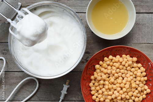 Whipped topping made with aquafaba photo