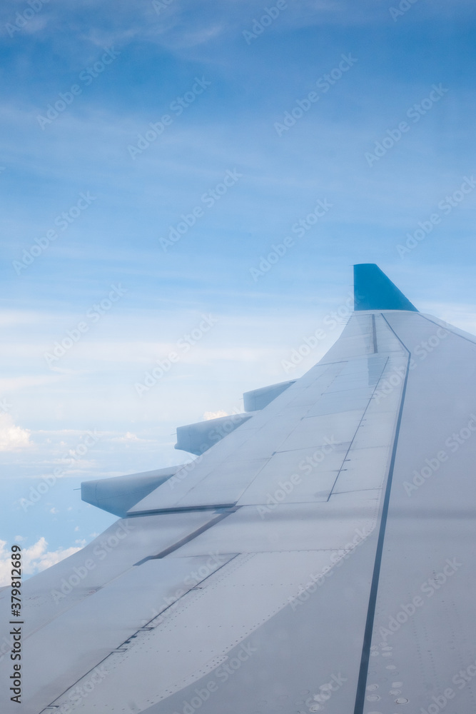 Looking out at the sky from the plane window Looking out at the sky from the plane window