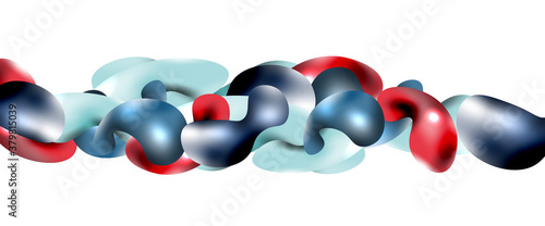 Bubbles abstract background. Liquid splashes on white vector template