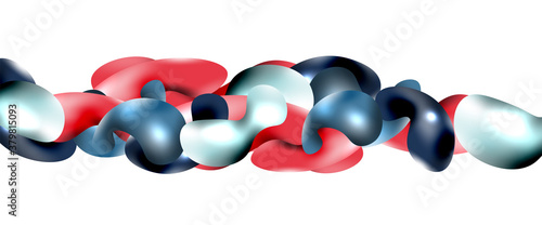 Bubbles abstract background. Liquid splashes on white vector template