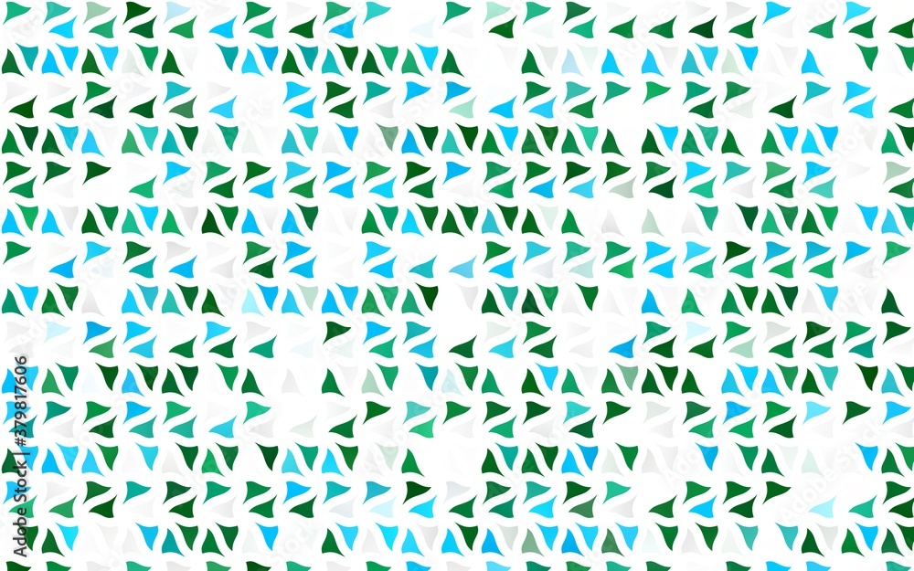 Light Blue, Green vector texture in triangular style. Abstract gradient illustration with triangles. Template for wallpapers.