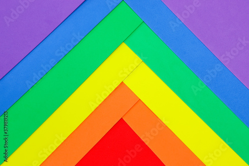 Abstract textured background of colorful craft foam board in the Pride LGBT rainbow colors