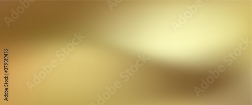 Horizontal golden background. Gold vector gradient. Metal texture