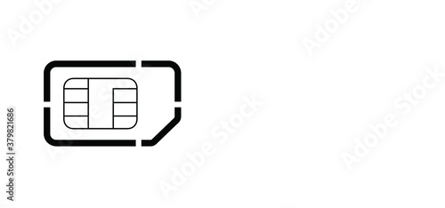 Blank mobile gsm sim card, prepaid phone cell card Funny vector mobile cellular icons Chip gsm smart phone sime for mobile gps data telephone cloud Internet speed wifi eSIM 3g, 4g or 5g communication