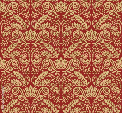 Rich ornament, Seamless floral pattern. Royal victorian seamless pattern for wallpapers, textile, wrapping, wedding invitation. 