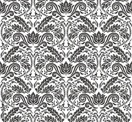 Rich ornament  Seamless floral pattern. Royal victorian seamless pattern for wallpapers  textile  wrapping  wedding invitation. 