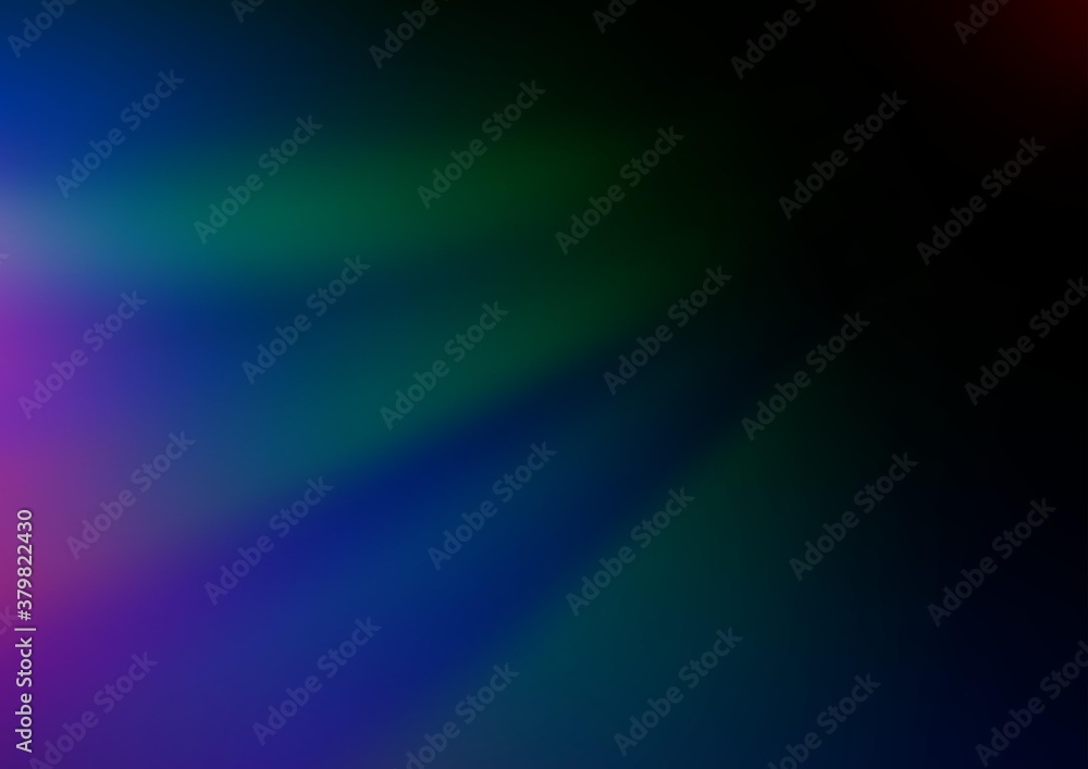 Dark Multicolor, Rainbow vector blur pattern. Colorful illustration in blurry style with gradient. The background for your creative designs.
