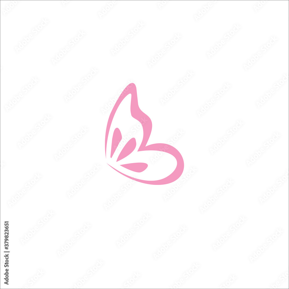 Butterfly logo design silhouette icon vector