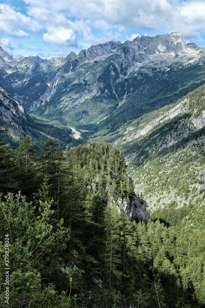 Long distant valley of Triglav national park