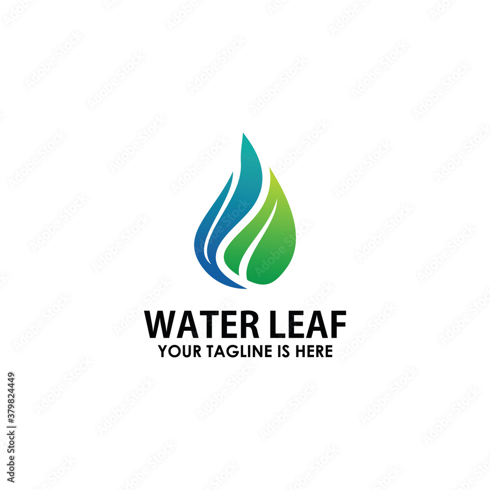 water leaf logo design vector template, nature elements logotype water leaf logo design vector template, nature elements logotype