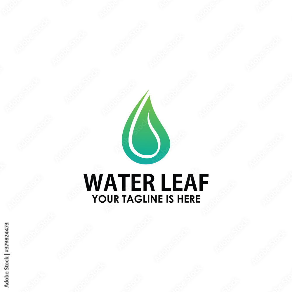 water leaf logo design vector template, nature elements logotype water leaf logo design vector template, nature elements logotype