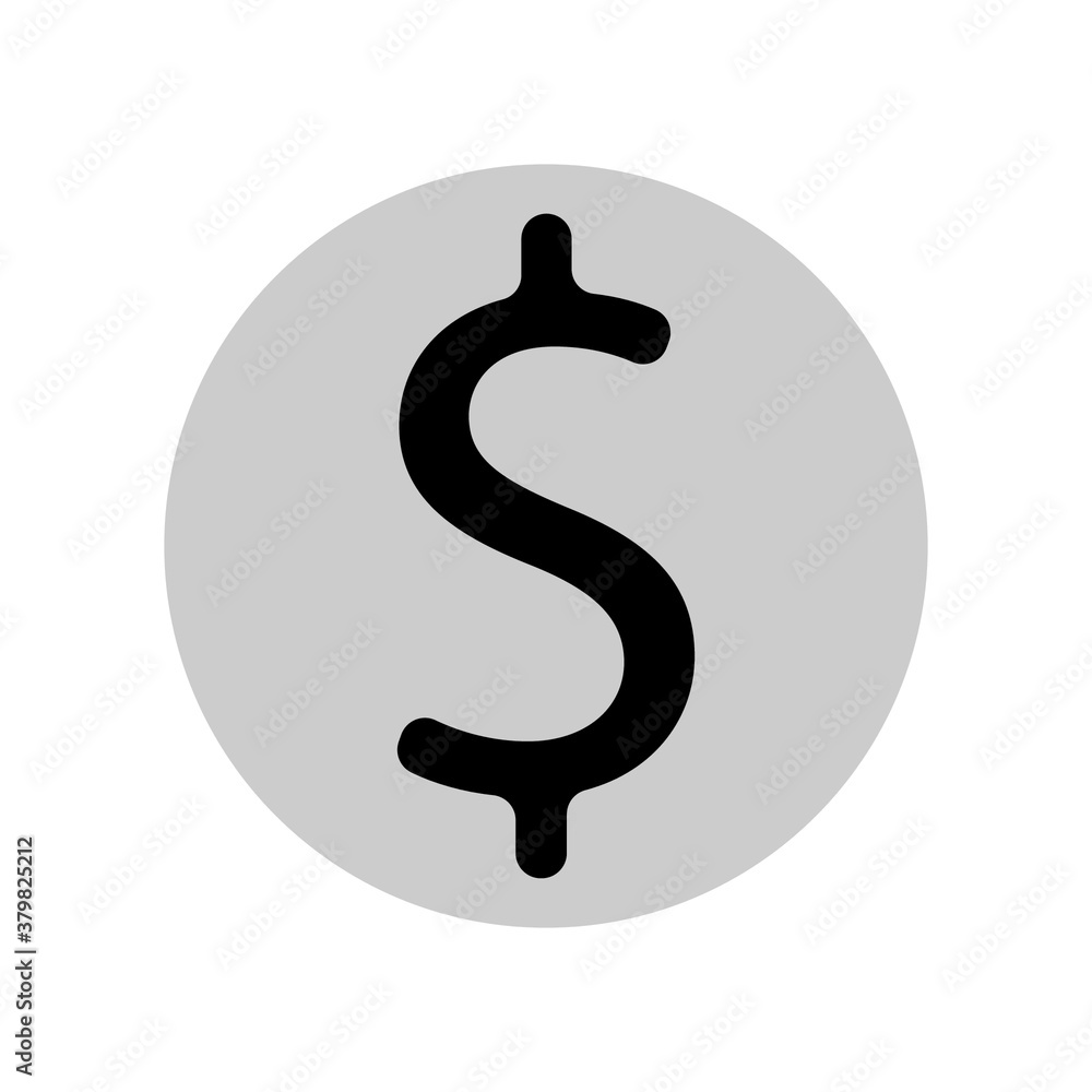dollar sign icon design vector