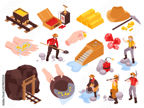 Gold Mine Icon Set