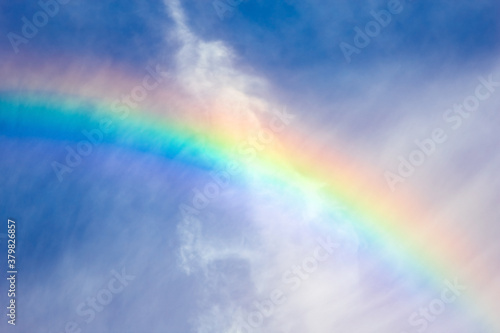 A Beautiful sky with rainbow on nature in air background © Kostia