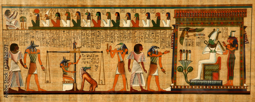 Billede på lærred papyrus of the dead ancient egypt