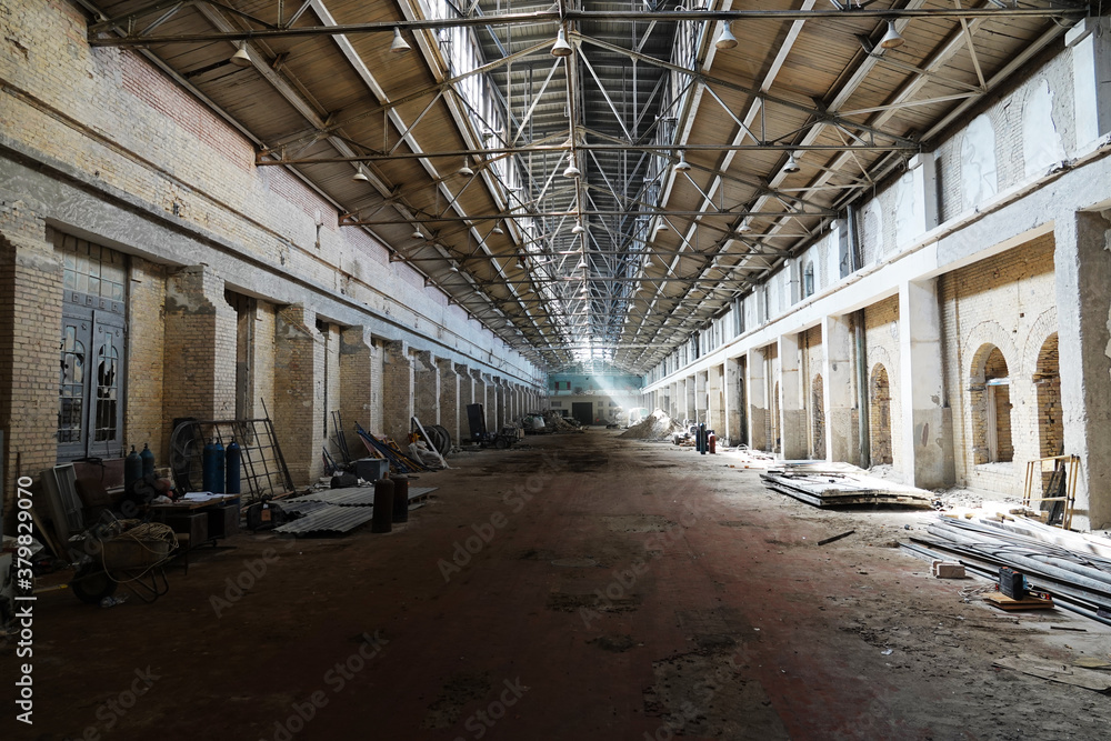 Empty workshop of the Arsenal plant in Kiev