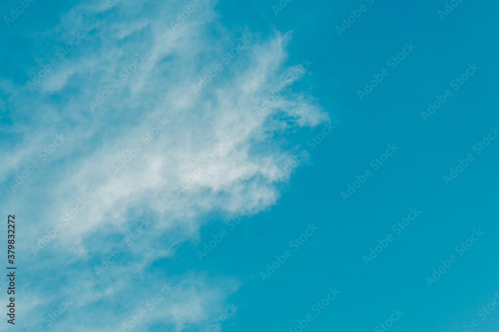 View of the clouds in the blue sky View of the clouds in the blue sky