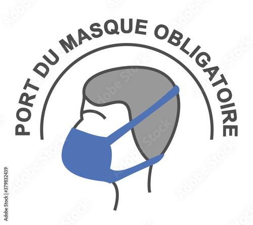 port du masque obligatoire covid 19 coronavirus profil