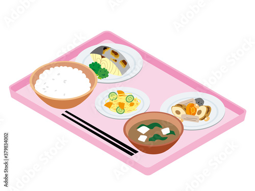 日本の病院の給食（焼鰆）