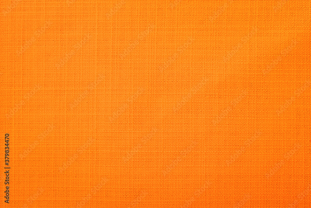 Orange linen fabric of table cloth texture background - obrazy, fototapety, plakaty 
