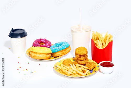 Junk food meal