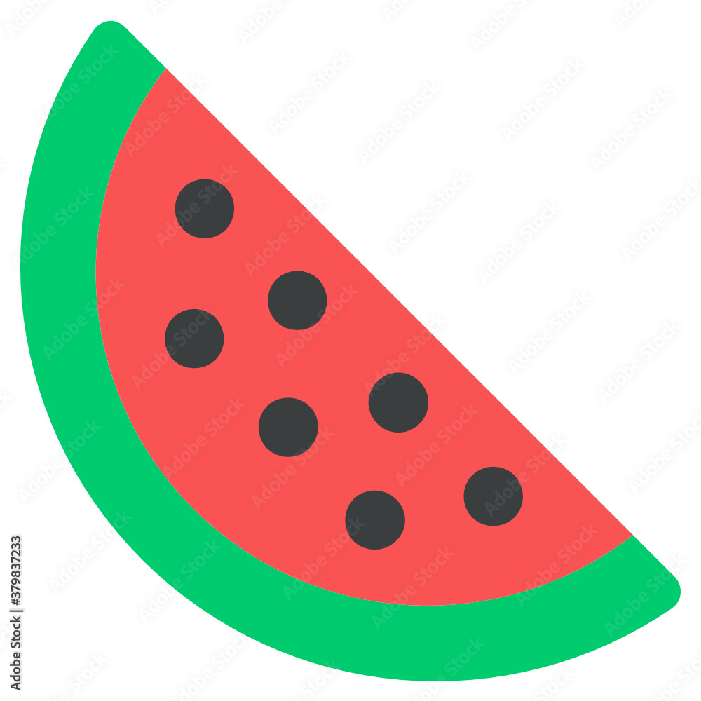 Half cutted watermelon slice in flat icon, tropical fruit,
Half cutted watermelon slice in flat icon, tropical fruit,