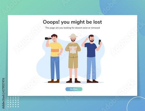 Error Website Landing Page Illustration UI template