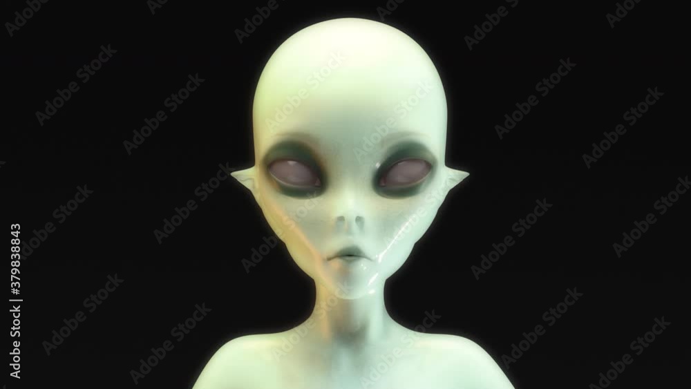 3D animation of a morphing alien face 3D animation of a morphing alien face