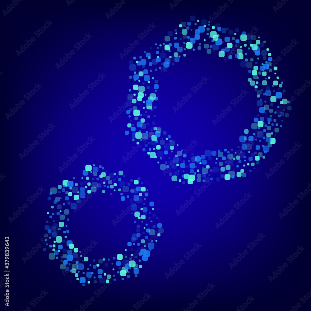 Turquoise Particle Top Blue Vector Background. Turquoise Particle Top Blue Vector Background.