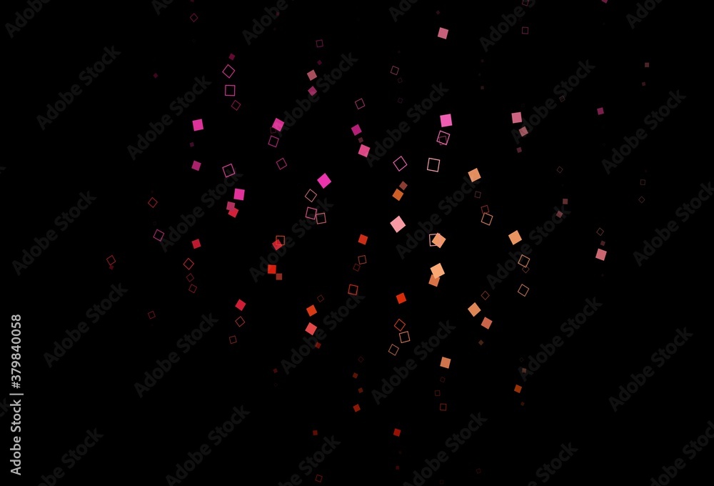 Dark Red, Yellow vector pattern with crystals, rectangles.