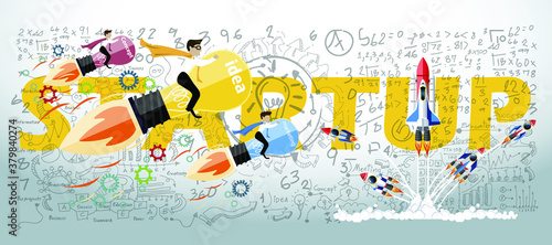  Illustration Business Graphic design  modern think analyze to success in Pattern various  Idea and concept design.