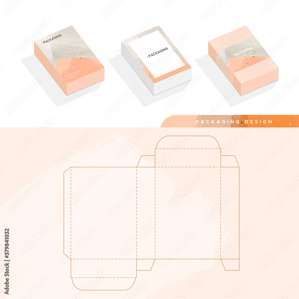 Box, packaging template and die cut template for product, branding. vector design illustration. Box, packaging template and die cut template for product, branding. vector design illustration.