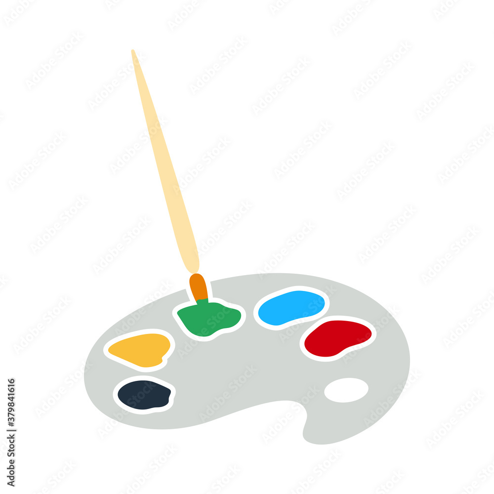 School Palette With Brush Icon School Palette With Brush Icon
